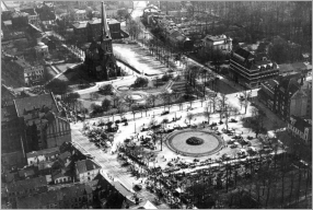 Luftbild vom Wandsbeker Markt um 1930
